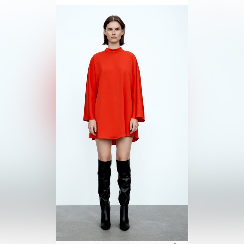 Zara high collar short dress.